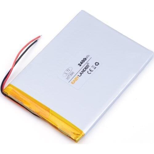 Lithium ion rechargable battery 357390 2400mAh GPS PSP DVD E-book Tablet PC phone power bank