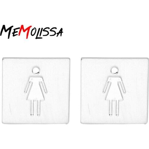 MeMolissa New High Quality Copper Cuff Links Male Female Figure Cufflinks Toilet Signs Cufflink T-shirt Parts Mens Jewellery