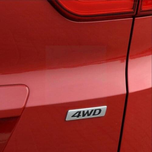 3D Metal Sticker 4WD Emblem 4X4 Badge Decals For Honda Civic Swift Mitsubishi ASX Accord Outlander V4K5