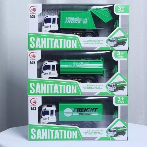 Metal 1:16 CAR Model Remote Control Fire Truck Toy Simulation Crane Ladder Sanitation Various Engineering Car Suit Boys