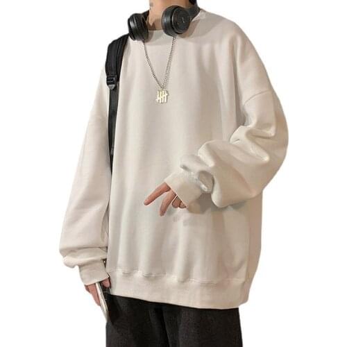 Mens Solid Harajuku Hoodie Sweatshirts Men Women Korean Style Fashions Pullover Oversized Loose Clothing Sweatshirts Sudaderas