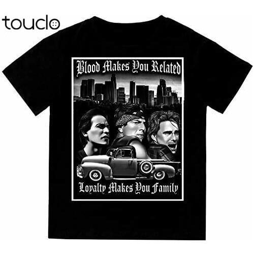 Blood In Blood Out Mens Heavyweight T-Shirt Family Print On Shaka Wear Tee