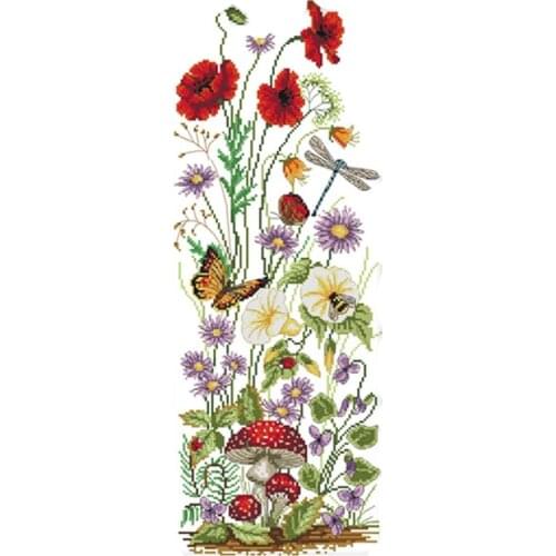 BMBY-Embroidery Starter Kits Stamped Cross Stitch Kits Beginners for DIY Embroidery -Welcome the Spring