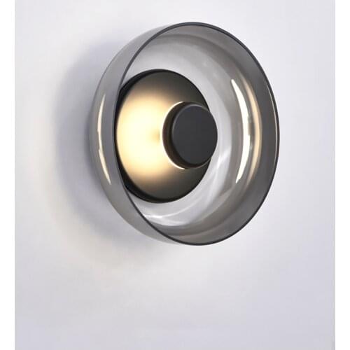 Tiooka Brass Post-modern Bowl Shape LED Wall Light Fixture 7W Decor Wall Lamp for Bedroom Stair Creative Resaturant Sconces