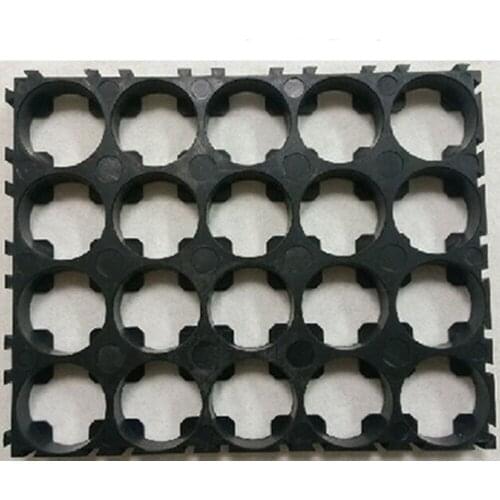 2x18650 Battery 4x5 Cell Spacer Radiating Shell EV Pack Plastic Heat Holder 18.4mm Hole Dia