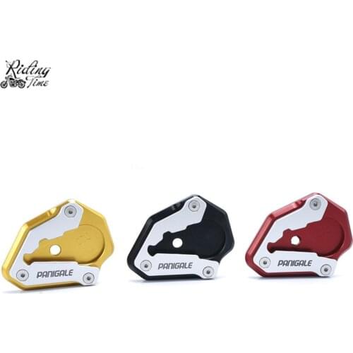 Motorcycle Side Stand Enlarger pad plate kickstand For Ducati 848 EVO 1098 1198 Panigale