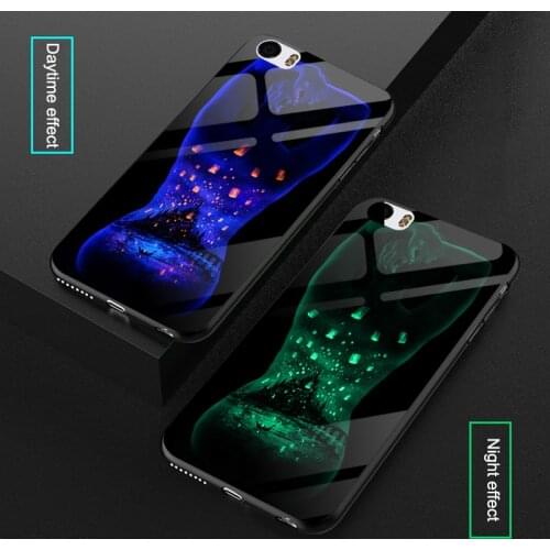 Luminous Glass Lightning Cases For XiaoMi Mi 5 5S Plus 5X A1 6 6X A2 Lite Naked Girl Sunset Cover For Xiaomi Mi Max 2 3 / Note 3
