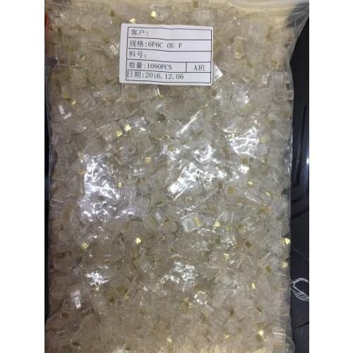 100Pcs/Lot Telephone Cable Crystal Head Rj11 Rj12 Universal 6 Core 6P6C Crystal Joint Network