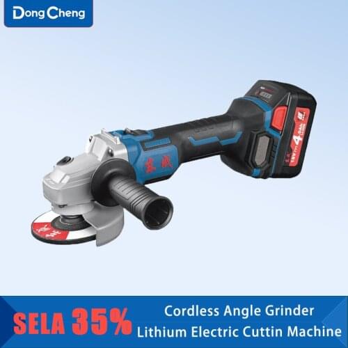 Dongcheng Cordless Angle Grinder DCSM02-100E Lithium Electric Angle Grinder Metal Cutting Machine Grinding Machine