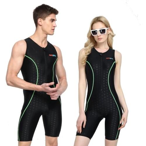Womens One Piece Professional WaterProof Sports SwimWear Athlete Sport Swimsuit Men Quick-Dry Racing Beach Wear Bathing Suit