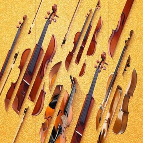 Dropship Colomac Gold Wallpaper Violin Living Room Wall Decoration Nordic Wallpaper Wallpaper for Bedroom Walls Papel De Pared