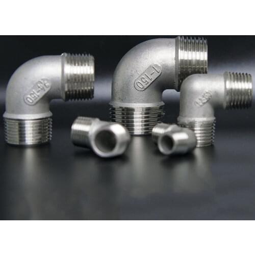 1/4" 3/8" 1/2" 3/4" 1" BSPT Euqal Male 90 Degree Elbow 304 Stainless Steel Pipe Fitting Water Gas Oil