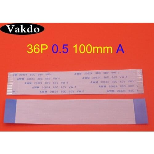 1pc New FFC FPC 36pin flat flexible cable 0.5mm pitch forward Length 100mm 10cm Width 18.5mm Ribbon 36p Flex Cable Type A