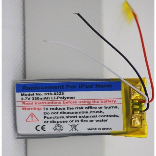 10pcs/lot Battery Replacement Nano Nano1 Battery for iPod Nano 1 gen MP3 1 GB 2 GB 4 GB Batteries Bateria Batteriej