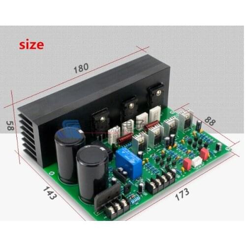 2SC5200 2SA1943 C5200 1943 AC32V 150W+150W 4R 2.0 channel HIFI DIY amplifier board with rectifier speaker protection radiator