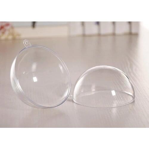 30pcs 7/8/9/10cm Christmas Decorations Clear Plastic Ball Transparent Can Open Plastic Christmas Clear Bauble Ornament Gift