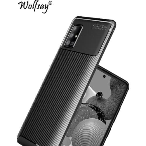 For Samsung Galaxy A51 5G Case Bumper Silicone Carbon Fiber Shockproof Cover For Samsung A51 5G Case For Galaxy A51 A516 5G 6.5"