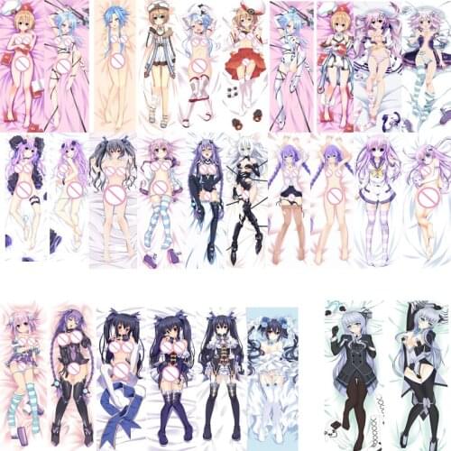 Coscase Japanese Anime Hyperdimension Neptunia Noire Black Heart Nepgear Blanc Hugging Dakimakura Body Decorative Pillowcases