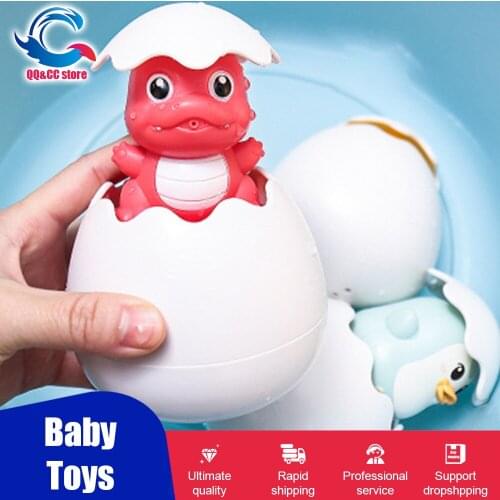 Baby Bathing Toy Kids Cute Duck Penguin Dinosaur Egg Water Spray Sprinkler Bathroom Sprinkling Shower Swimming Water Toys Kids