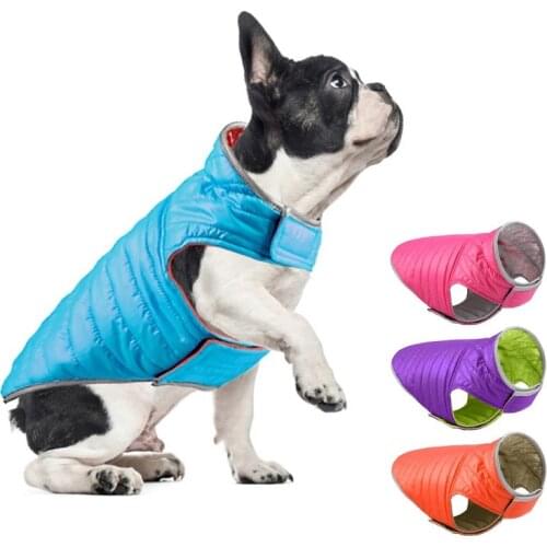 Reversible Pet Dog Clothes Waterproof Winter Warm Coat Both Sides Down Jacket For Small Medium Dogs Schnauzer Pet Puppy Clothing