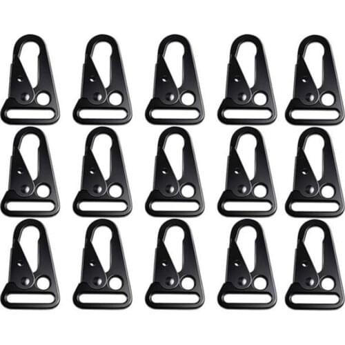 ELOS-15 Pcs Enlarged Mouth Clip Sling Clasp Olecranon Hook for Sling Outdoors Bag Backpack,Carabiner Keychain Snap Hooks