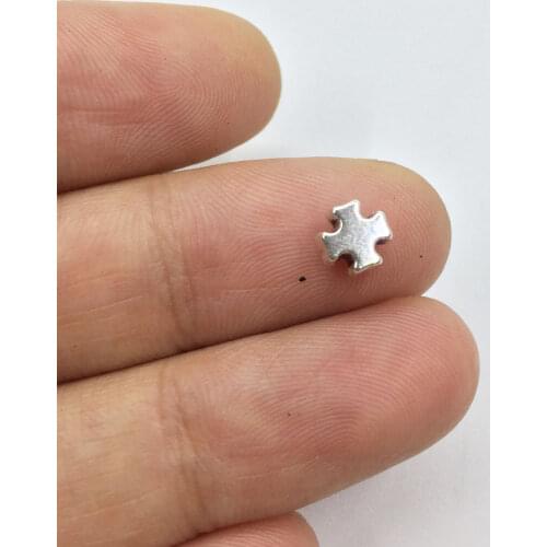 Eruifa 30pcs 6mm Cross Spacer Beads Zinc alloy Jewelry DIY Handmade Bracelet Necklace Earring