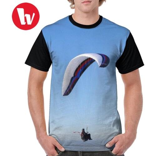 Paraglider T Shirt Paraglider Westbury White Horse Wiltshire UK T-Shirt Streetwear Awesome Graphic Tee Shirt Short-Sleeve Tshirt