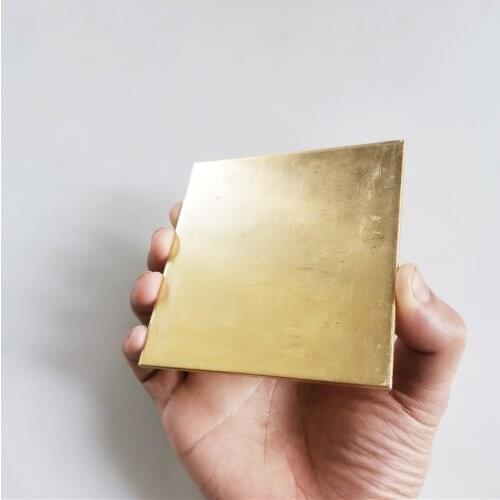 H62 Brass Sheet Thickness 0.8/1/1.2/2/3/4x100x100mm Brass Plate Customized Size CNC Frame Model Mould DIY Contruction Brass Pad