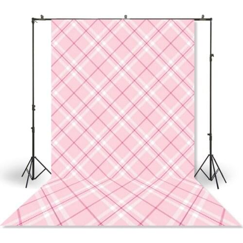 HUAYI Photography Backdrop Newborns Baby Child Photo Booth Background Vintage Pink Checkered Pattern Studio Backdrops XT-4147