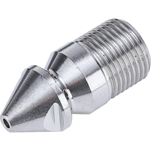 Sewer Cleaning Nozzle Stainless Steel Pressure Washer Drain Ram Sewer Rotary Cleaning Nozzle 9 Jet 3/8" Male 4.5MM Mayitr