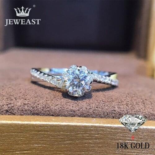 Natural Diamond 18K Gold Pure Gold Ring Beautiful Gemstone Ring Good Upscale Trendy Classic Party Fine Jewelry Hot Sell New 2019