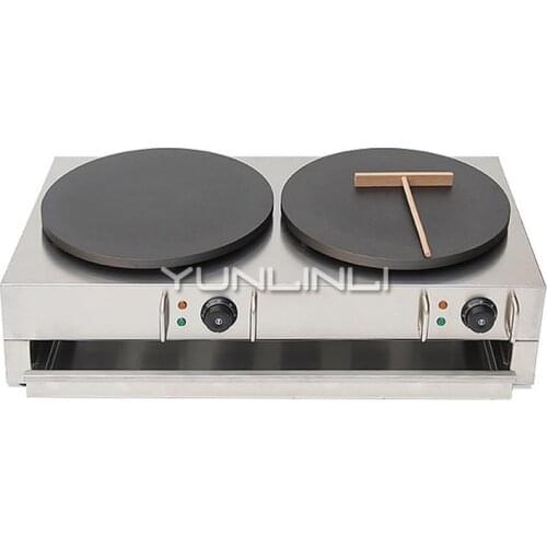 Commercial Electric Crepe Maker Electric Pancake Making Machine Double-burner Electric Crepe Making Furnace NP-594