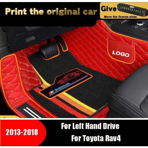 High Quality Car Floor Mats For Toyota RAV4 Rav 4 IV XA40 2018 2017 2016 2015 2014 2013 Auto Accessories Waterproof Carpets