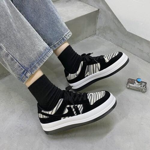 Spring Autumn New Women Casual Shoes Platform Fashion Zebra Sport Outdoor Girls Flat Sneakers Zapatos De Mujer Tenis Zapatillas