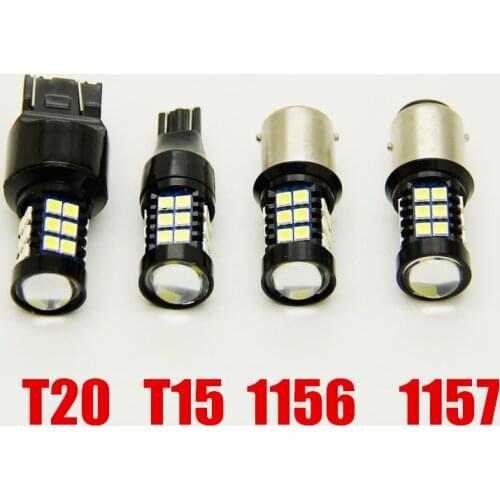 2PCS T20 LED 7443 W21W W21/5W led Bulbs 3030 30smd CanBus 1156 BA15S 1157 LED BAY15D BAU15S PY21W lamp For Turn Signal Light