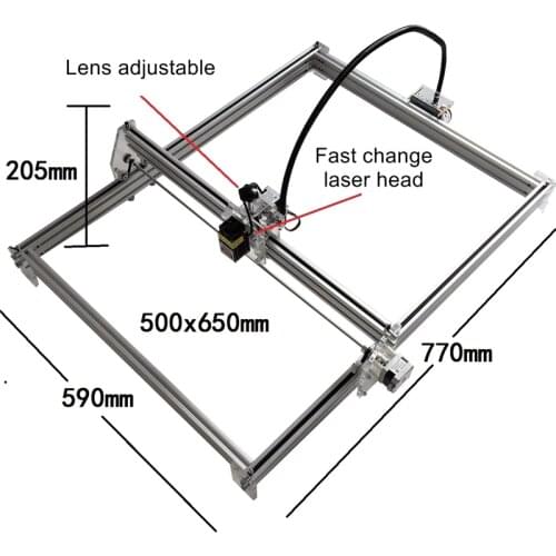 Russia taxfree 10W DIY laser cutting metal engraving machine 5065 CNC laser wood engraver 500*650mm