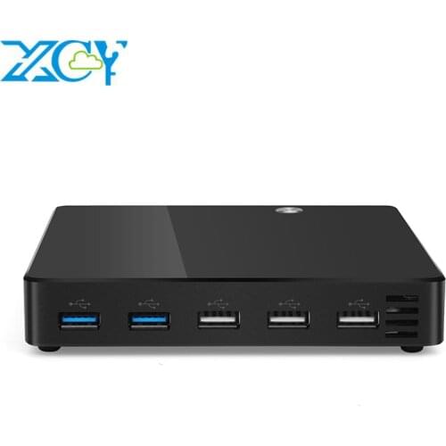 XCY Intel Celeron Pentium 2117U 1007U Mini PC With 1.8Ghz Fanless Thin Client TV BOX Windows 10 300Mbps WiFi Computer Micro PC