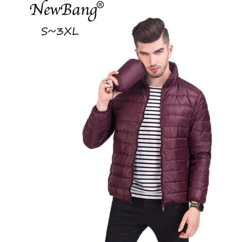 NewBang Brand 6XL 7XL Plus Winter Jacket Men Ultra Light Down Jacket Men Larger Size Windproof Lightweight Portable Warm Coats