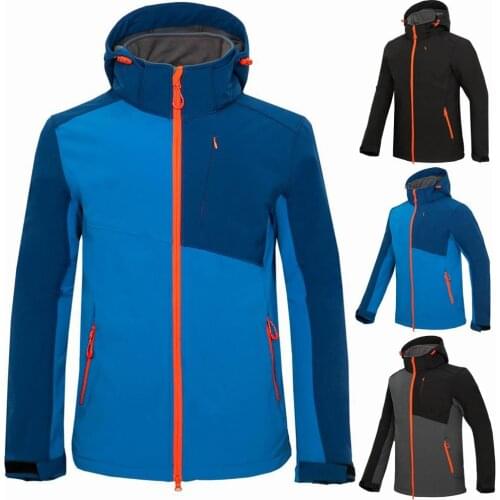Mens Winter Inner Fleece Waterproof Softshell Jacket Outdoor Sport Warm Coat Hiking Camping Trekking Skiing Waterproof Jackets