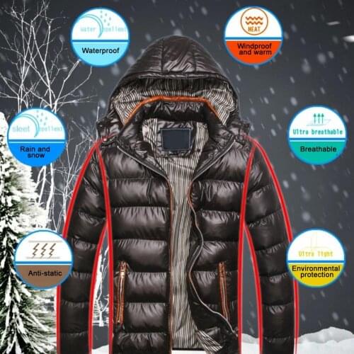 2019 New Men Winter version of the Stand Hooded Down Jacket Soft Cotton Coat Punk Warm Coat Outdoor Riding