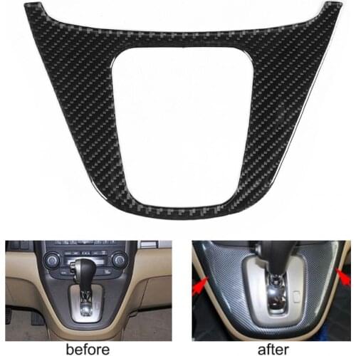 Gear Shift Panel Decorative Trim Carbon Fiber Cover Fits for Honda CRV CR-V 2007 2008 2009 2010 2011