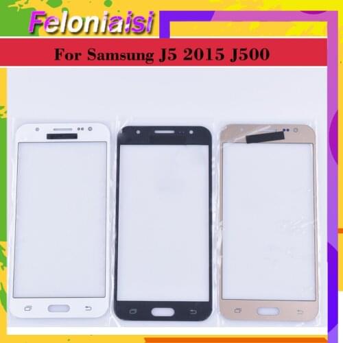 For Samsung Galaxy J5 2015 J500 J500H J500FN J500F SM-J500F Touch Screen Outer Glass TouchScreen Lens Front Panel