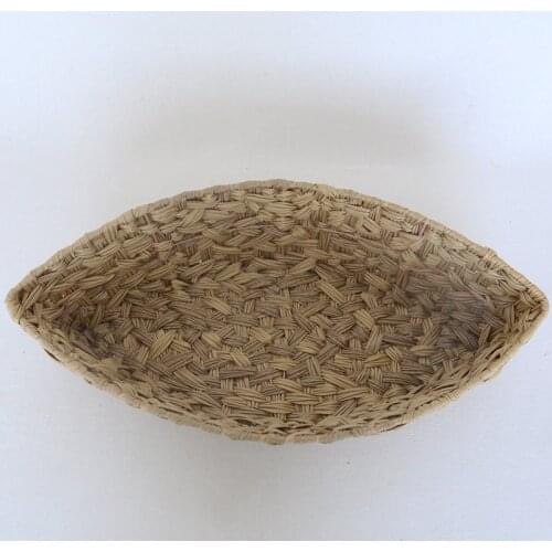 Handmade woven basket photo posing vintage weaving boat container box with photography props