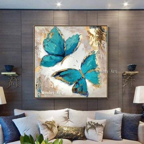 Handpained oil painting caudros decoracion Palette White Flower wall art pictures for living room Canvas painting quadros