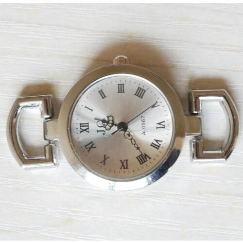 Silver Watch Header Roman Numerals Circle Watch Table Core Watchband Watch Diy Personality Accessories Wholesale 10pcs/lot