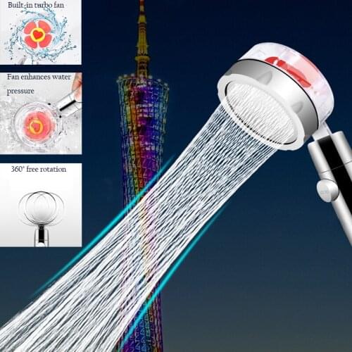 360 Rotated Rainfall Shower Head High Pressure Water Saving Spray Shower Head Bathroom Hand-held Pressurized Massage Shower Head