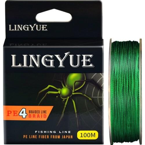 High Quality Strong Multifilament 100M Fishing Line 4 Strands PE Braided Fishing Line For Bass Carp Fishing Tackle 6-80LB