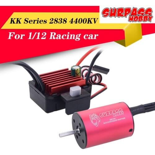High Quality SURPASS HOBBY 2838 4400KV Combo Brushless Motor 2S 3S Sensorless Waterproof 35A ESC For 1/14 1/16 RC Off-road Car