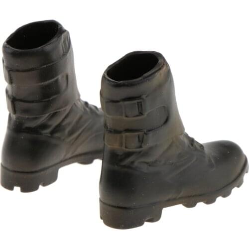 1/6 Scale Womens Black Ankle Boots Shoes for 12'' Figure #A