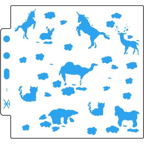 Zoo shield DIY cake scrapbook stencils hollow Embellishments printing lace ruler Valentines Day